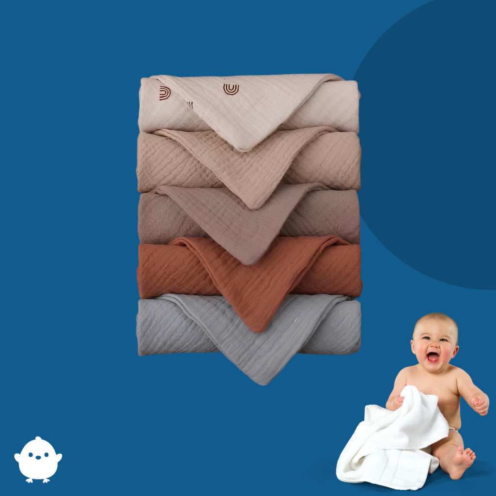 DouxNuage™ – 5 Serviettes De Bain Bébé
